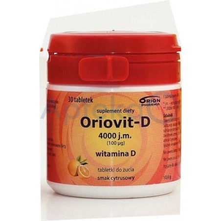 Oriovit-D 4000j.m. tabletki o smaku cytrusowym 30tabl.