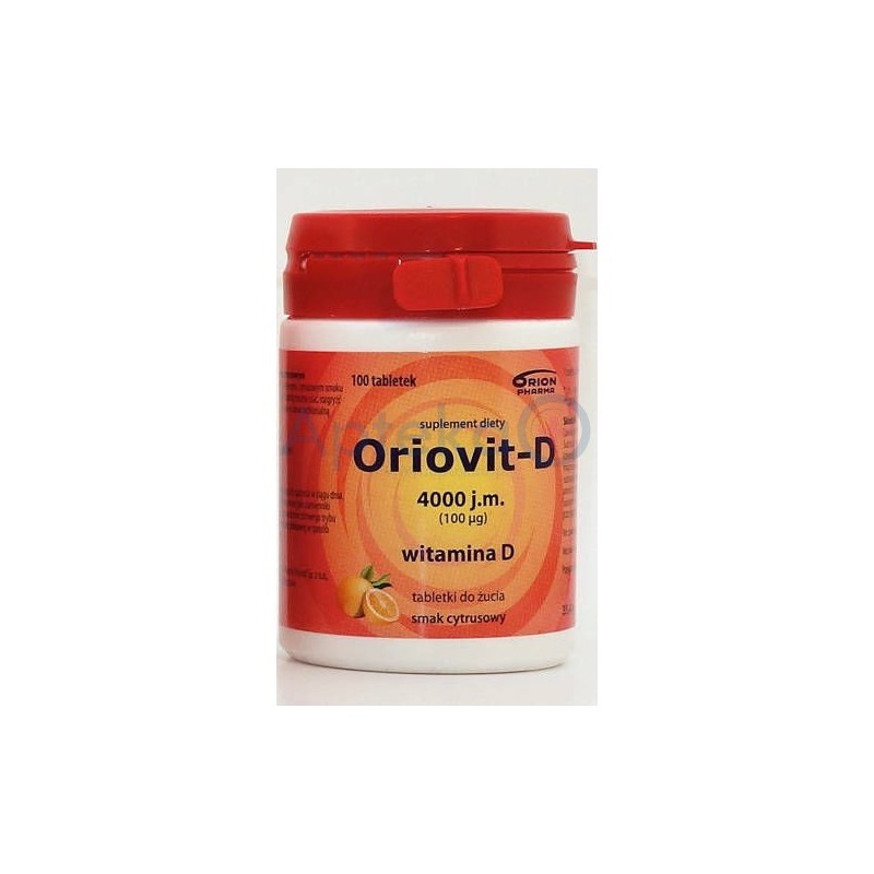 Oriovit-D 4000j.m. tabletki o smaku cytrusowym 100tabl.