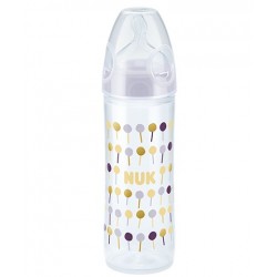 Nuk First Choice butelka 250 ml z silikonowym smoczkiem rozmiar 1 (0-6 miesięcy) M (średni otwór przepływowy) 1 szt. 