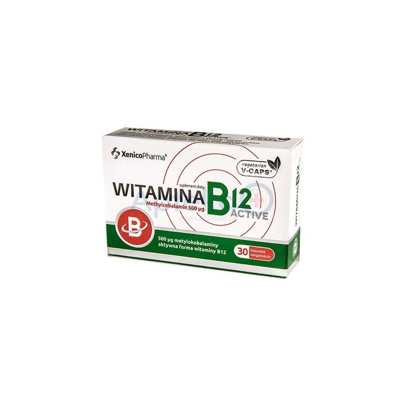 Witamina B12 Active Methylcobalamin 500 µg kapsułki 30 kaps.