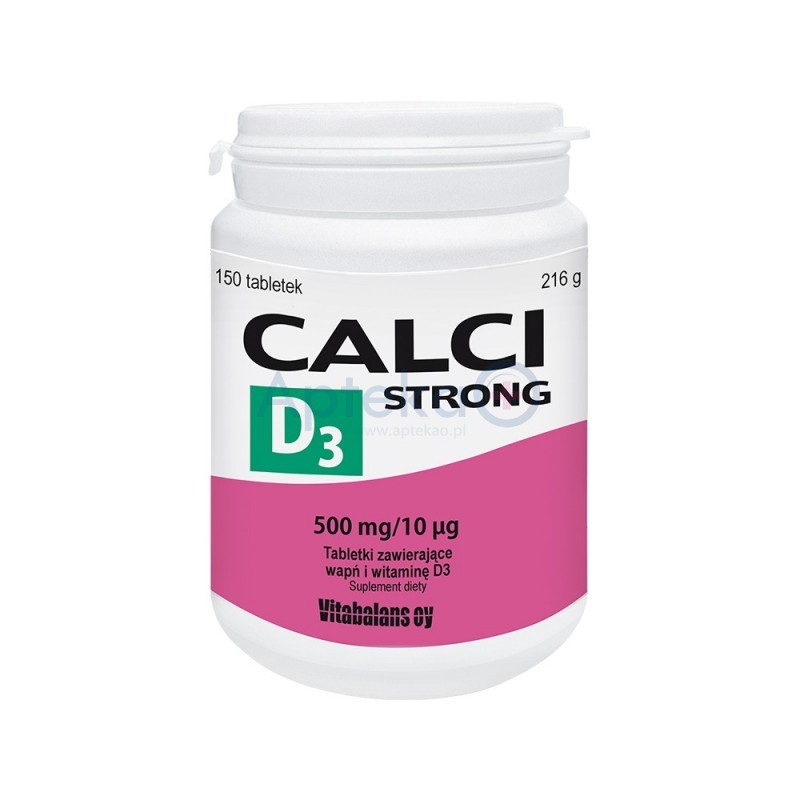 Calci Strong + Witamina D3 tabletki 150tabl.