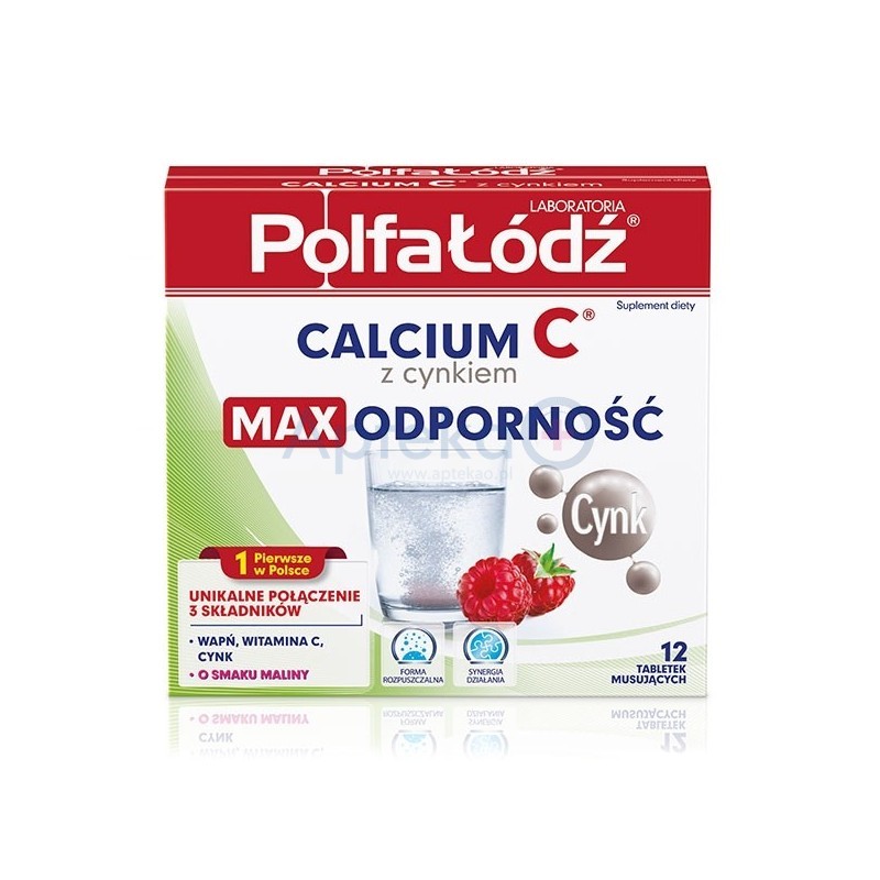 Calcium C Max Odporność z Cynkiem tabletki musujące 12 tabl.