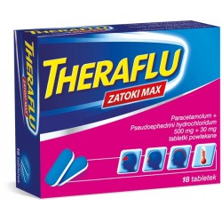Theraflu Zatoki MAX 500 mg + 30 mg  tabletki powlekane 18 tabl.