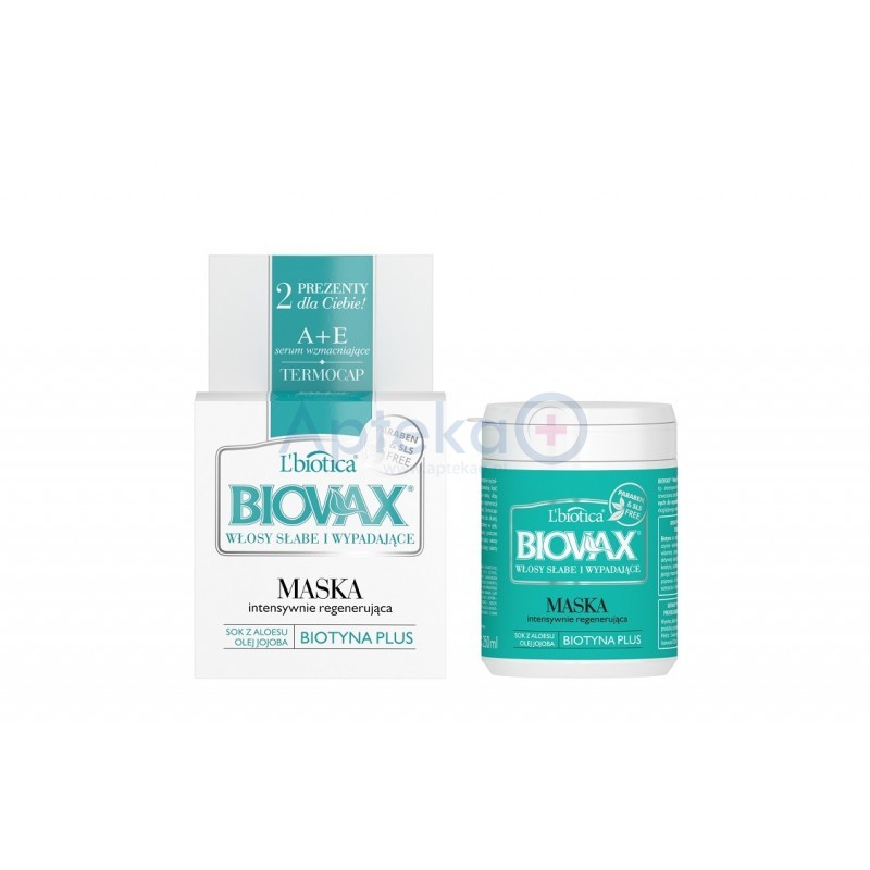 Biovax Intensywnie Regenerująca Maseczka do włosów słabych ze skłonnością do wypadania 250 ml