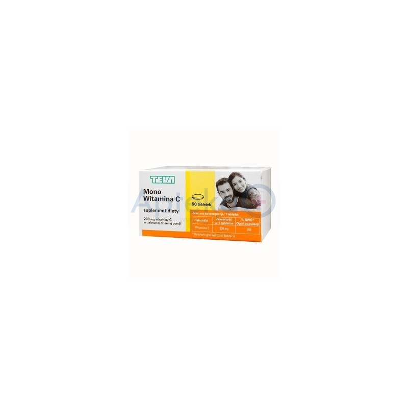 Witamina C Monovitan 200 mg 50 tabletek drażowanych