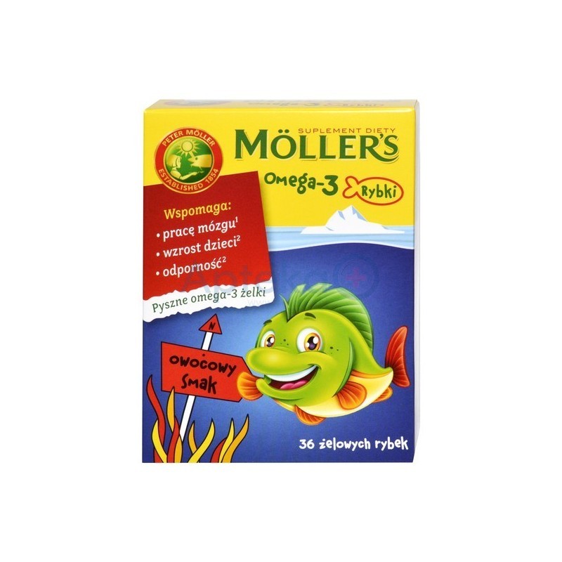 Moller's Omega-3 Rybki żelowe rybki 36 szt.