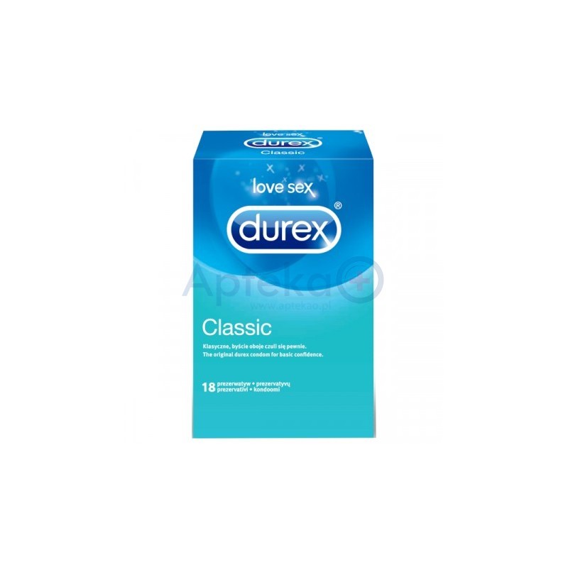 Durex Classic prezerwatywy ze środkiem nawilżającym 18szt.