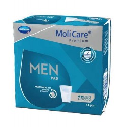 Molicare Premium Men Pad 2 krople Anatomiczne wkłady chłonne 14szt.