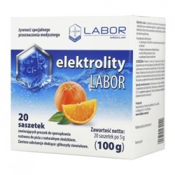 Elektrolity Labor saszetki o smaku pomarańczowym 20sasz.
