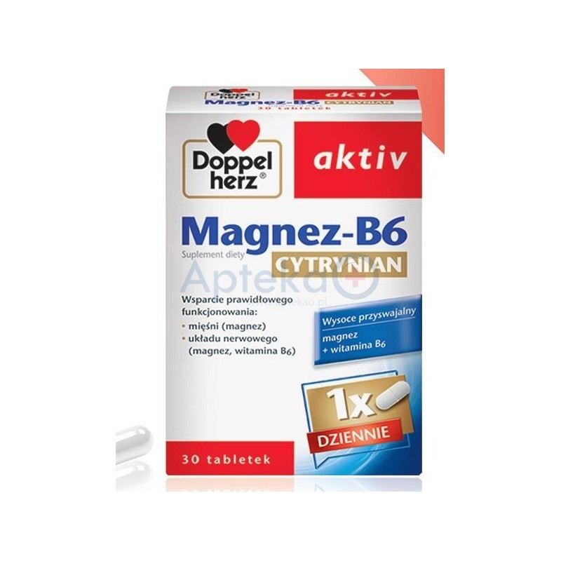 Doppelherz Aktiv Magnez B6 cytrynian tabletki 30tabl.