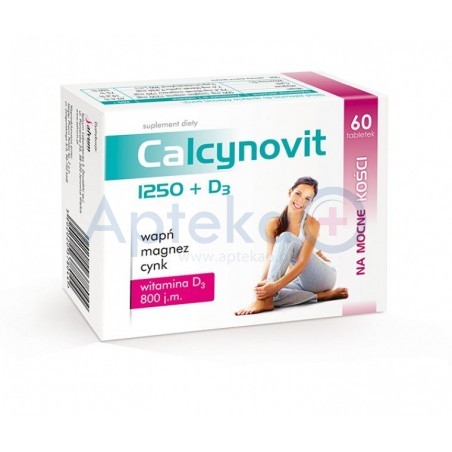 Calcynovit 1250+D3 tabletki 60 tabl.