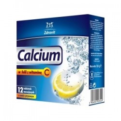Zdrovit Calcium w folii z witaminą C tabletki musujące 12tabl.