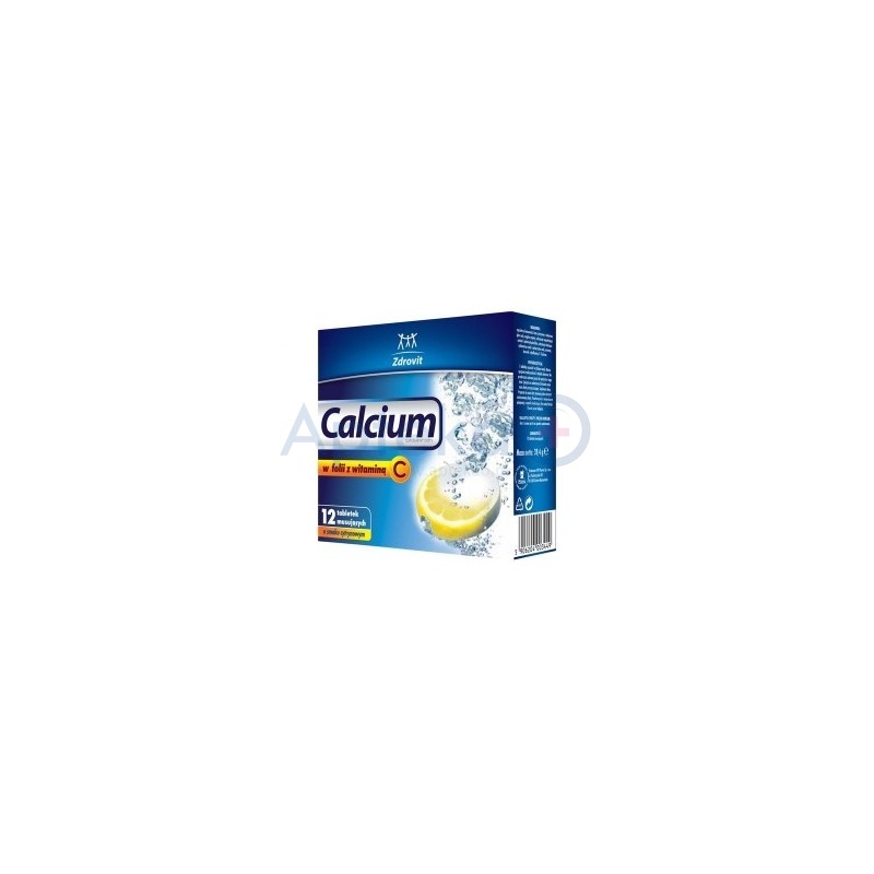 Zdrovit Calcium w folii z witaminą C tabletki musujące 12tabl.