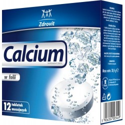 Zdrovit Calcium w folii tabletki musujące 12tabl.