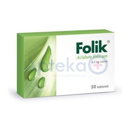 Folik 0,4mg tabletki 30tabl.