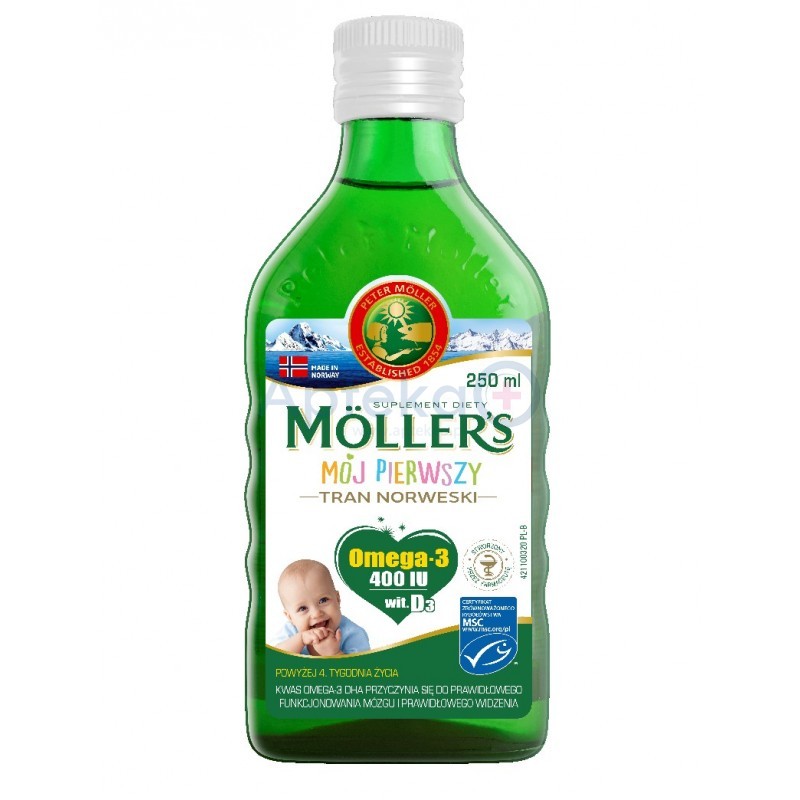 Moller'sMój Pierwszy Tran Norweski o aromacie naturalnym 250 ml