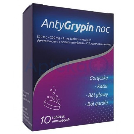 AntyGrypin noc tabletki musujące 10tabl.