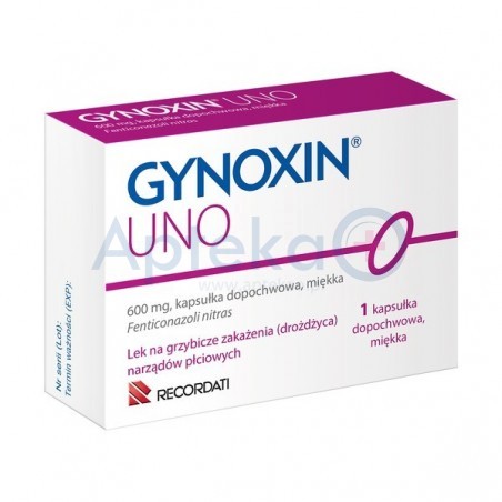 Gynoxin Uno 600mg kapsułki dopochwowe 1kaps.