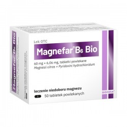 Magnefar B6 Bio tabletki powlekane 50tabl.