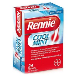 Rennie Cool Mint tabletki do ssania 24 tabl.