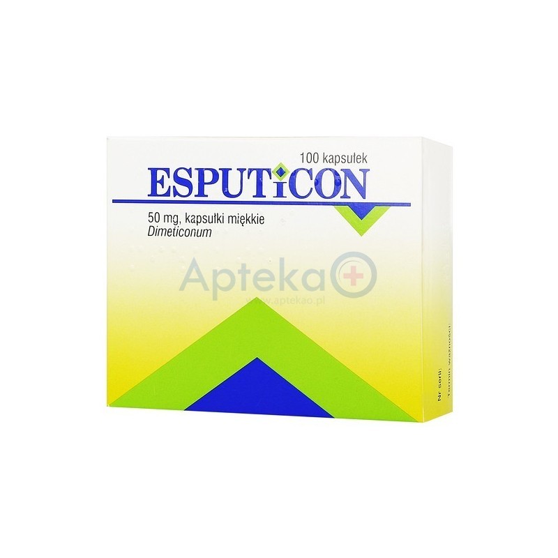 Esputicon 50 mg kapsułki miękkie 100tabl.