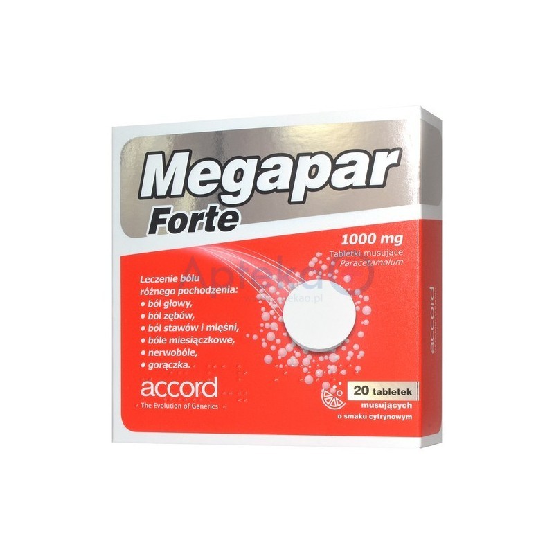 Megapar Forte 1000mg tabletki musujące 20 tabl.