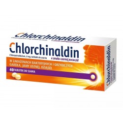 Chlorchinaldin Czarna Porzeczka tabletki do ssania 40 tabl.