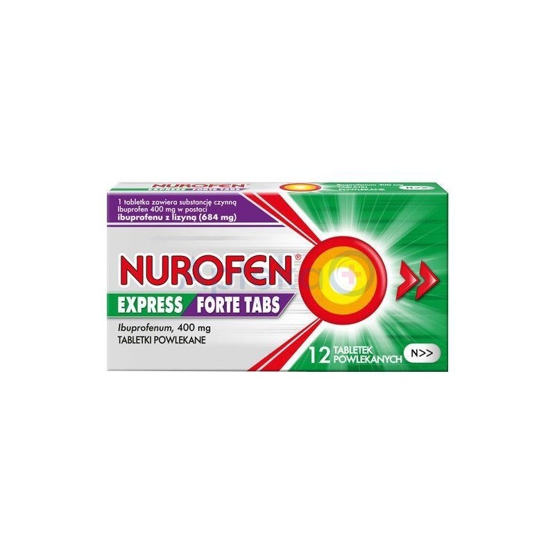 Nurofen Express Forte Tabs 400 mg tabletki powlekane 12 tabl.