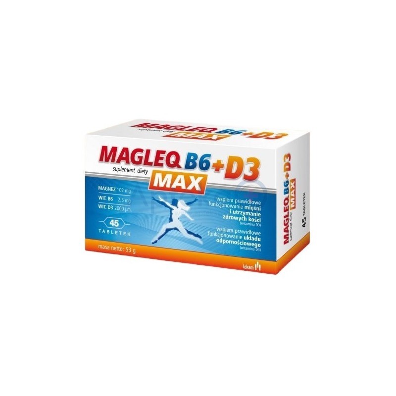 MagleQ B6 Max + D3 tabletki 45 tabl.