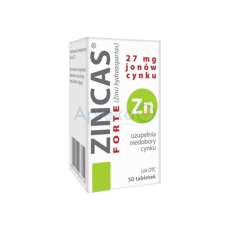 Zincas forte 27 mg jonów cynku tabletki 50tabl.