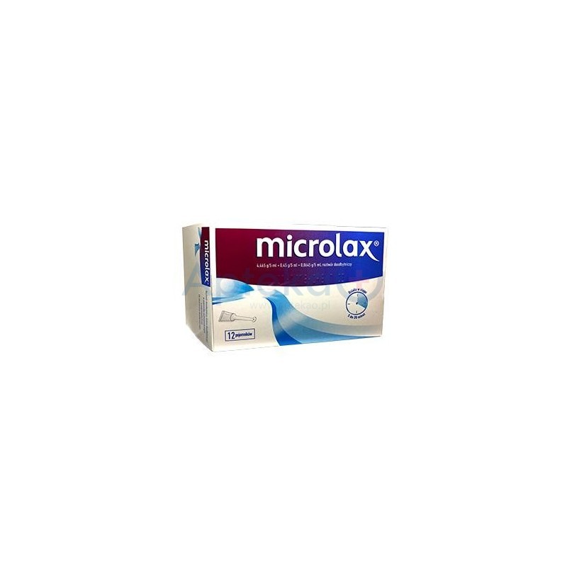 Microlax 4,465 g+0,0645 g+0,45 g roztwór doodbytniczy 12szt.