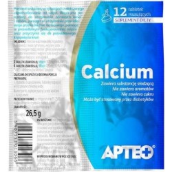 Calcium Apteo w folii tabletki musujące bezsmakowe 12tabl.