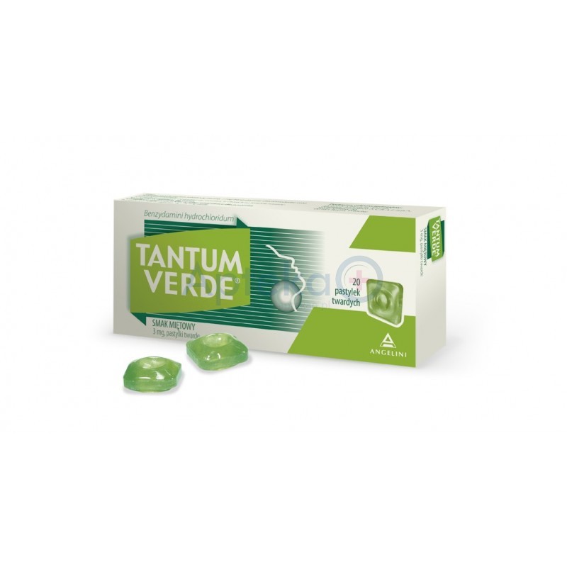 Tantum Verde smak miętowy  pastylki 3 mg 20 past.