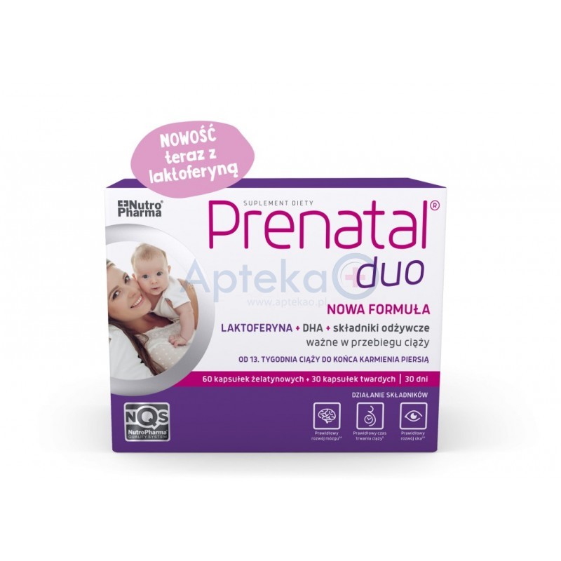Prenatal Duo Nowa Formuła 30 kapsułek twardych + 60 kapsułek żelowych