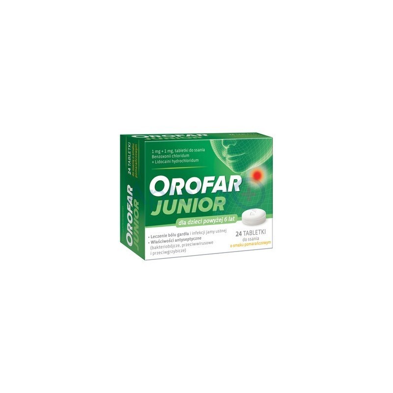 Orofar Junior tabletki do ssania 24 tabl.