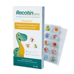 Recotin plastry pielęgnujące i łagodzące po ukąszeniach owadów 30 szt.