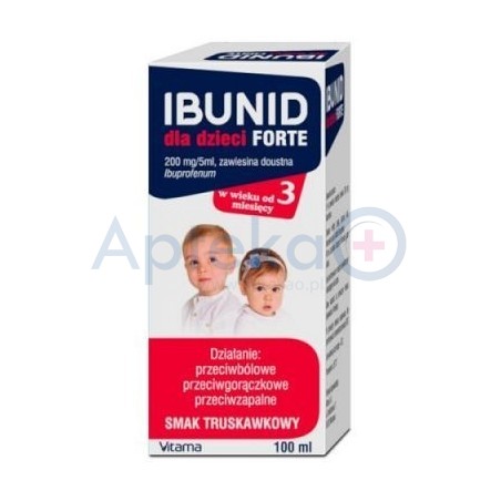 Ibunid dla dzieci FORTE 200mg/5ml zawiesina o smaku truskawkowym 100 ml