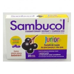 Sambucol Junior pastylki do ssania 20 past.