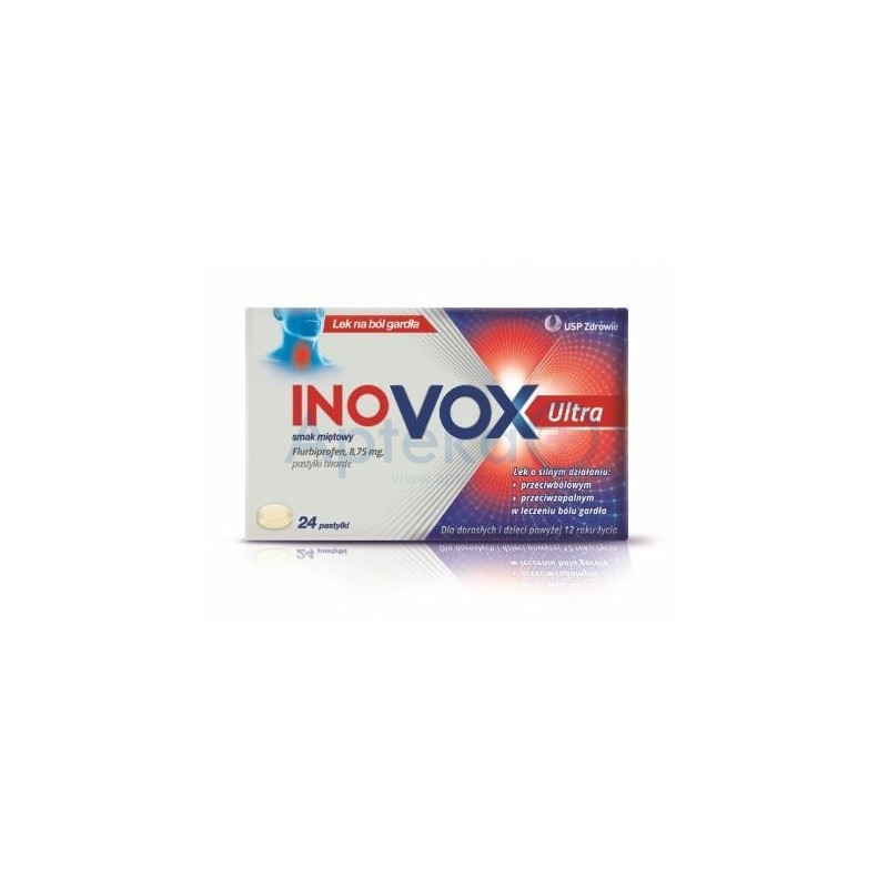 Inovox  Ultra (Ultravox Maxe) smak miętowy pastylki do ssania 24past.