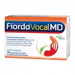 Fiorda Vocal MD pastylki do ssania o smaku pomarańczowym 30 past.