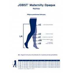 Jobst Maternity Opaque Rajstopy I klasa kompresji (18-21mmHg) zamknięte palce karmelowe 1 para