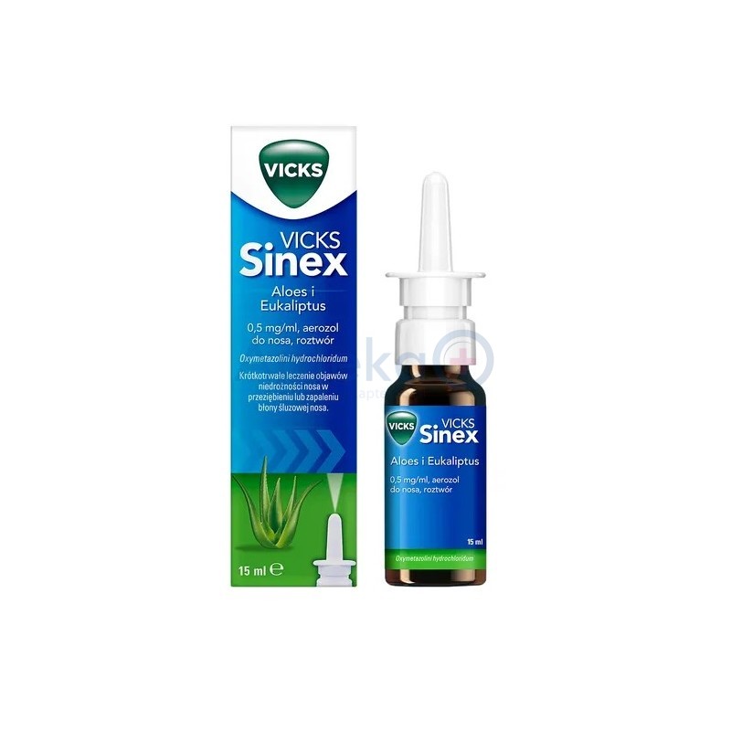 Vicks Sinex Aloes i Eukaliptus 0,5 mg/ml aerozol do nosa 15 ml