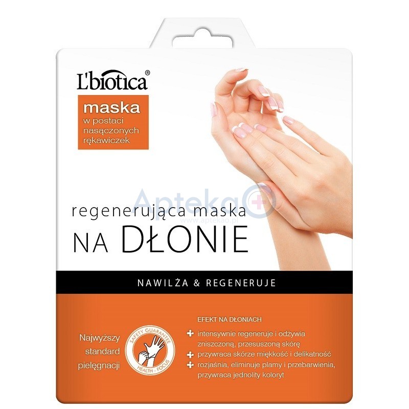 L'biotica Regenerująca maska na dłonie w postaci nasączonych rękawiczek 26g (1 para)