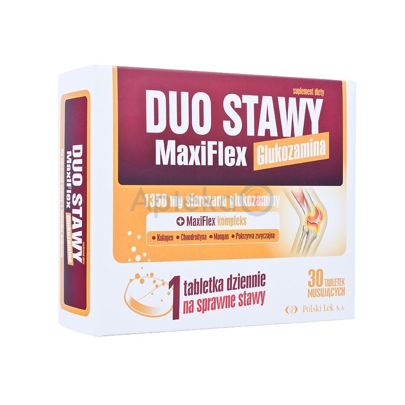 Duo Stawy Maxiflex Glukozamina tabletki musujące 30 tabl. mus.