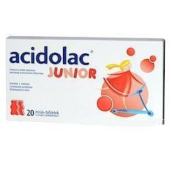 Acidolac Junior misio-tabletki o smaku truskawkowym 20 tabl.