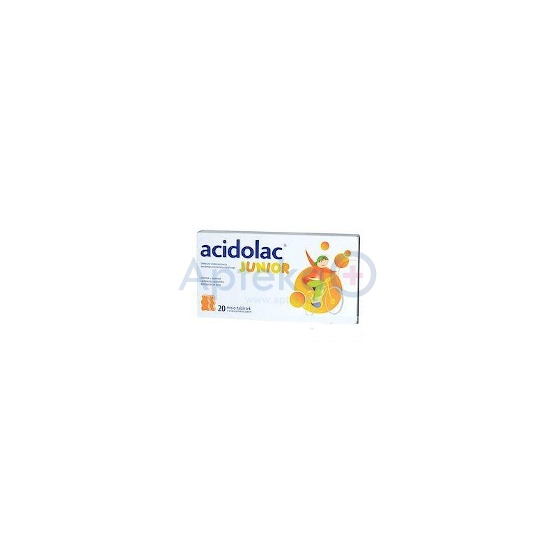 Acidolac Junior misio-tabletki o smaku pomarańczowy 20 tabl.