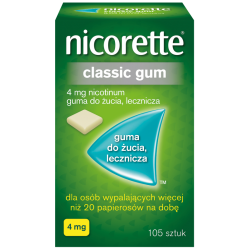 Nicorette classic guma do żucia 4 mg 105 szt.