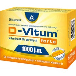 D-Vitum Forte Witamina D3 1000 j.m. kapsułki 36 kaps.