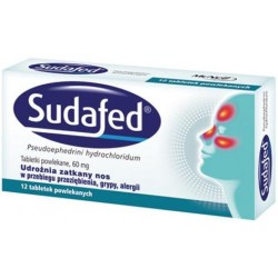Sudafed 60 mg tabletki 12 tabl.