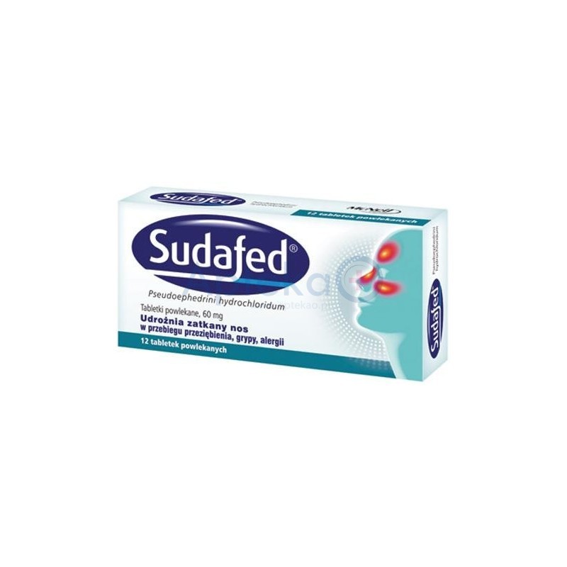 Sudafed 60 mg tabletki 12 tabl.